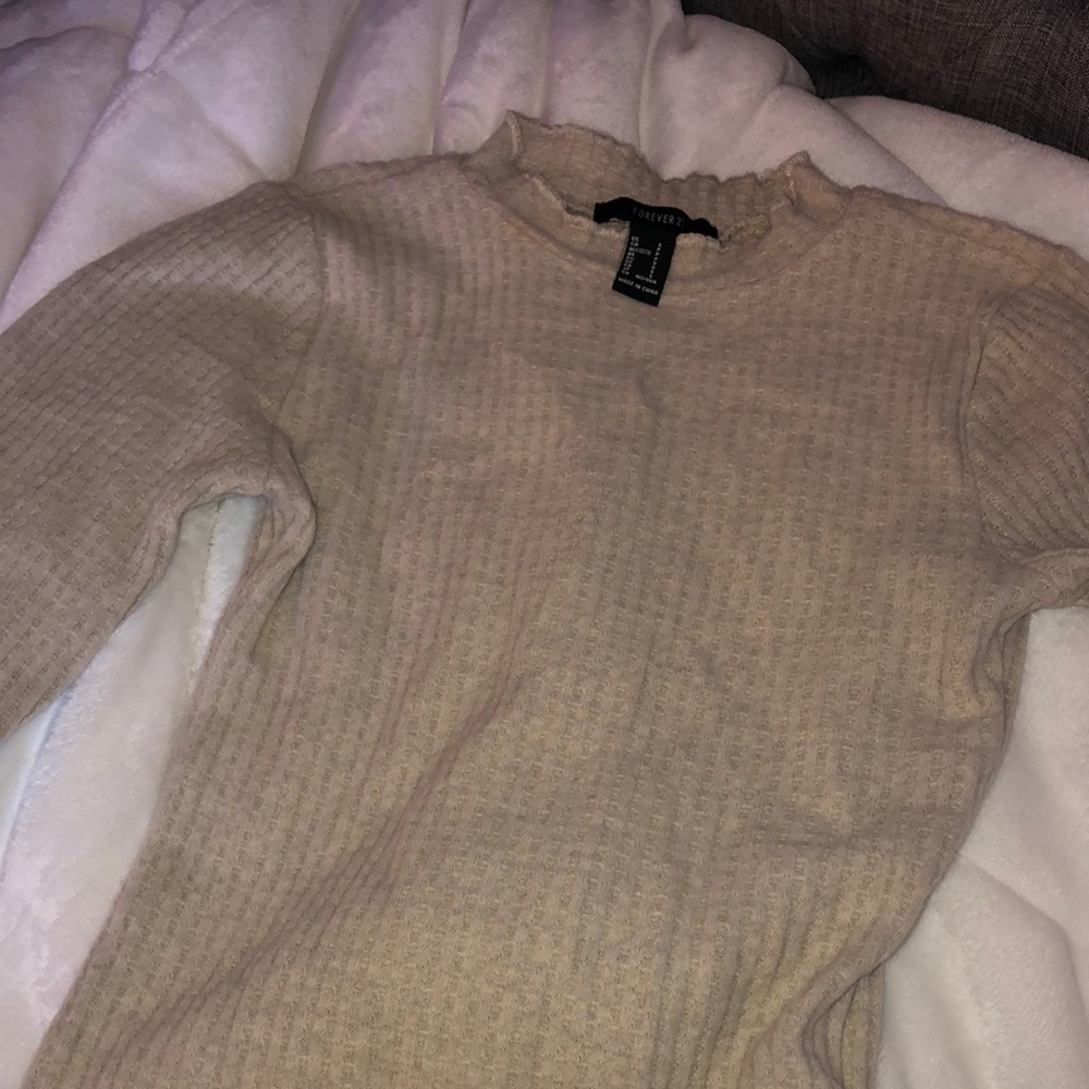 Forever 21 waffle mock neck bodysuit